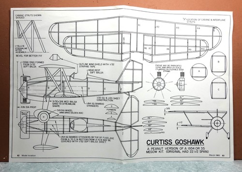Curtiss goshawk fiic balsa - curtiss,